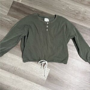 American Eagle Olive Green Knit Top